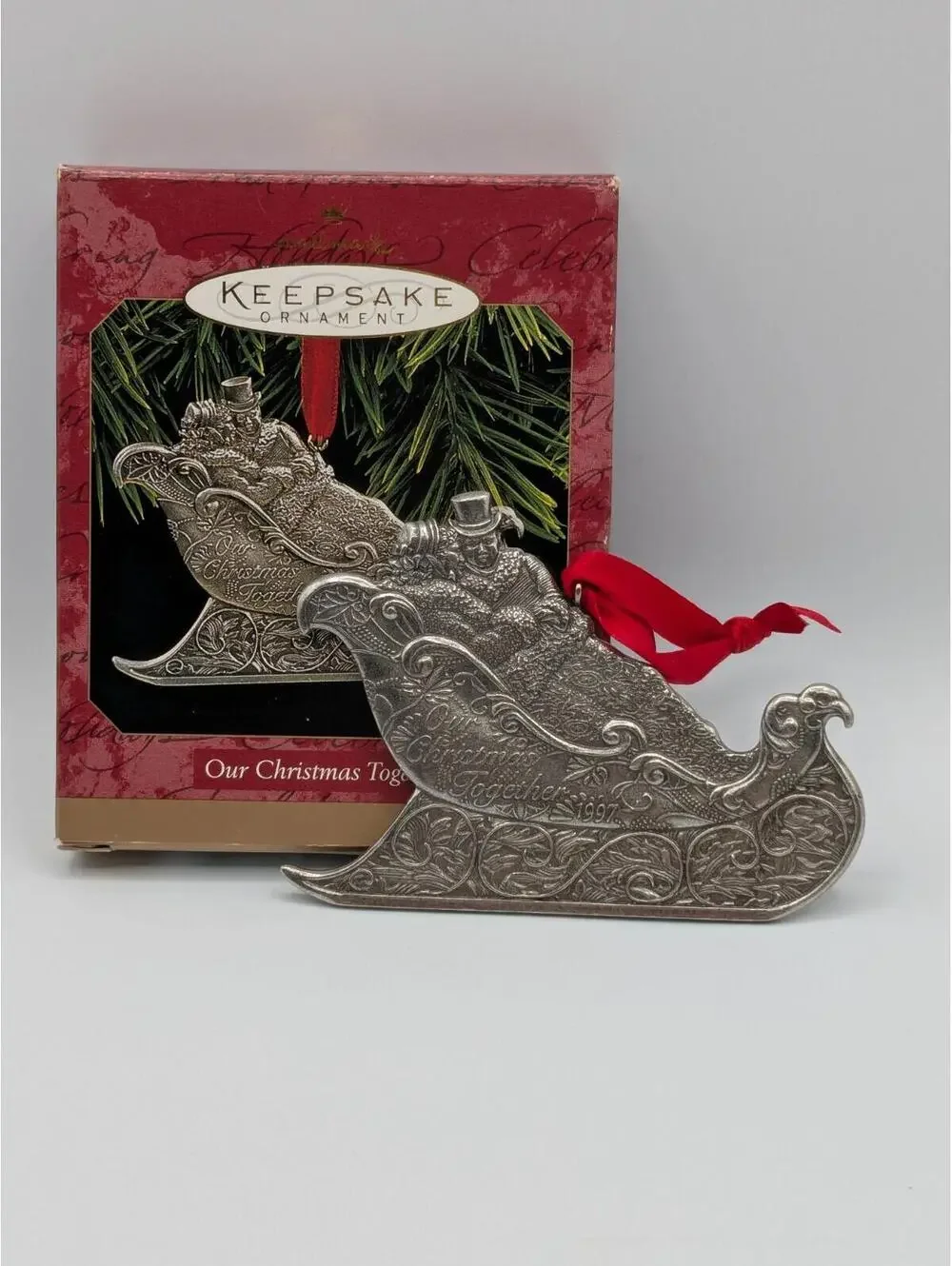 Hallmark Keepsake Our Christmas Together Ornament 1997, Fine Pewter, NEW
